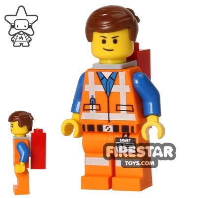 NEW LEGO MOVIE EMMET MINIFIGURE Piece of Resistance Tracking Device smiling